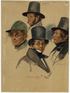Franz Kugler, Karl Stawinsky, Peter Joseph Lenné, E. B. J. Raupach () av Franz Krüger