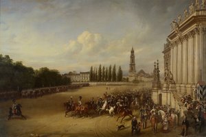 Parade i Potsdam i året 1817 av Franz Krüger