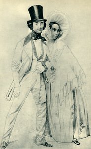Paul og Amalie Taglioni, 1839, 1943. av Franz Krüger