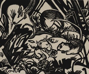 Animal Legend (tresnitt) av Franz Marc