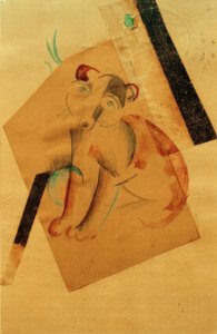 Venter på hund av Franz Marc