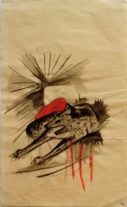 Løgnende hyene (løgnende ulv) av Franz Marc
