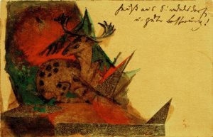 Liggende hjort av Franz Marc