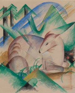 Rød hjort. 1913 av Franz Marc