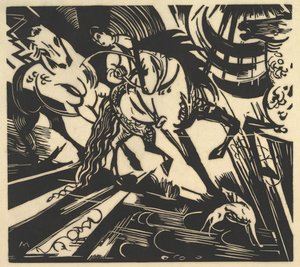 Rideskolen, 1913. av Franz Marc