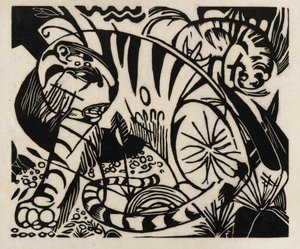 Tiger, 1912 (tresnitt på japansk papir)