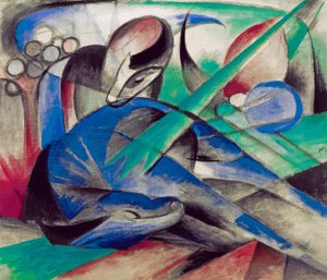 Drømmende hest av Franz Marc