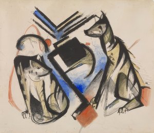 To ulver. 1913 av Franz Marc