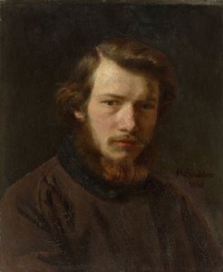 Selvportrett i en alder av 24, 1858. av Franz Otto Scholderer
