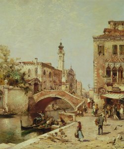 Santa Catarina-kanalen, Venezia av Franz Richard Unterberger