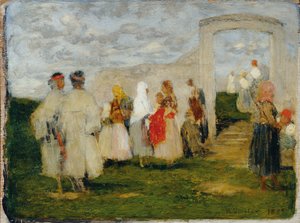 Går til kirken i Lundenburg av Franz Rumpler