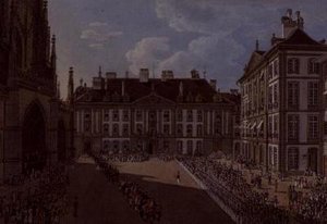 Inngangsprosesjonen av den sveitsiske dietten til Bern av Franz Schmidt