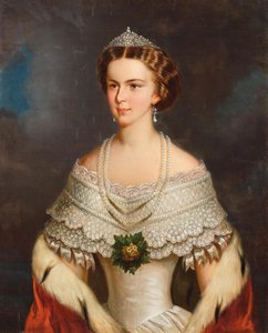 Portrett av Elisabeth av Bayern, 1854.