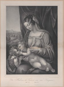 Jomfruen og barnet med spedbarnet Døperen Johannes, med Kristusbarnet liggende o..., 1836.