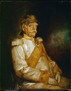 Prins Otto von Bismarck i uniform med prøyssisk hjelm (maleri på lerret) av Franz Seraph von Lenbach