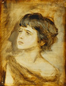 Hodet til en jente, 1879 av Franz Seraph von Lenbach