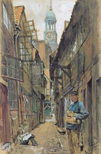 En bakgate i Hamburg, 1891
