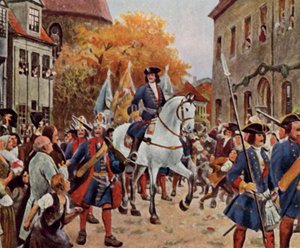 Prins Leopold I går inn i Dessau etter slutten av den spanske arvefølgekrigen