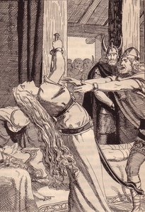 Illustrasjon til The Edda: Germanic Gods and Heroes av Hans von Wolzogen