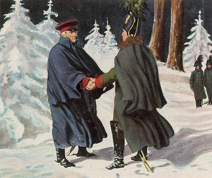 Forhandlinger mellom Yorck og den russiske generalen Diebitsch, 25. desember 1812 (forbedret fargelito)