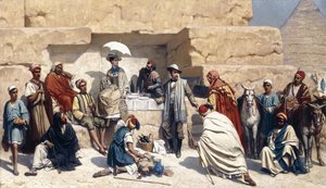 Besøket til pyramidene i Gizeh, Egypt av Franz Vinck