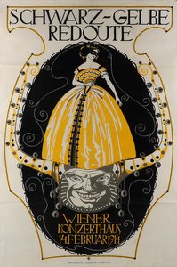 Svart og gul Redoute Wiener Konzerthaus, 1914. av Franz Wacik