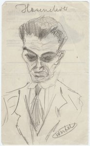 Portrett av Walter Hasenclever 1890-1940, tidlig på 1930-tallet av Franz Werfel