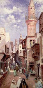 Et arabisk gatebilde av Franz Wilhelm Odelmark