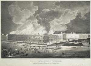 Brann i Vinterpalasset 29. desember 1837, ca. 1838