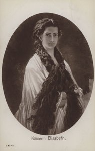 Elisabeth av Bayern, konsort av keiser Franz Joseph I av Østerrike (litho)