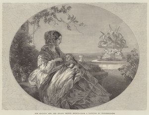Hennes Majestet og spedbarnet Prins Arthur av Franz Xaver Winterhalter