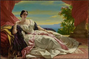 Portrett av Leonilla, prinsesse av Sayn-Wittgenstein-Sayn av Franz Xaver Winterhalter