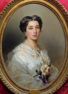 Prinsesse Gagarin Stourza-maleri av Xaver Winterhalter (1806-1873) 1857 Firenze kunstmuseum av Franz Xaver Winterhalter