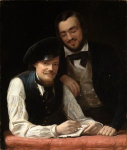 Kunstnerens selvportrett med sin bror av Franz Xaver Winterhalter