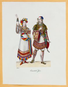 En samling av kostymer for fancy kjoler, 1827 av Franz Xavier Nachtmann