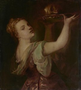 Kopi etter Tizian: Lavinia som Salome av Franz von Lenbach