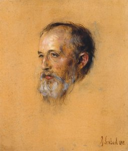 Portrett av dirigenten og komponisten Hermann Levi 1839-1900, 1898. av Franz von Lenbach