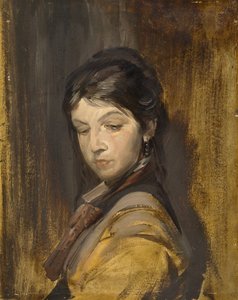 ukjent jente av Franz von Lenbach, Wilhelm Busch