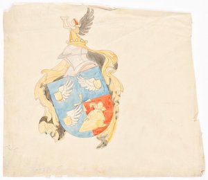 Design for et familievåpen av Franz von Matsch