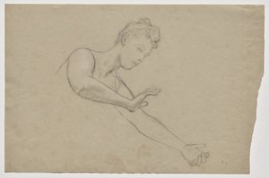 Figurstudie for fakultetsmaleriet "Teologi" av Franz von Matsch