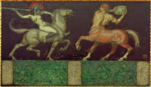 Amazon og Centaur av Franz von Stuck