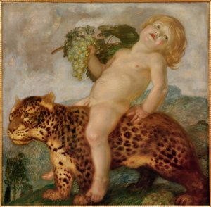 Bacchus-gutt på en panter av Franz von Stuck