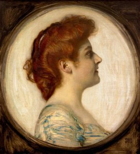 Portrett av en dame av Franz von Stuck