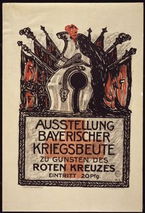 Utstilling av den bayerske krigsbyttet til fordel for Røde Kors, 1915 av Franz von Stuck