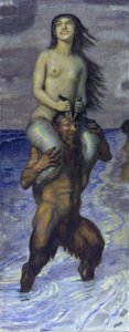 Faun og havfrue av Franz von Stuck