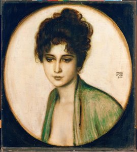 Franz von Stuck, portrett av fru Feez / maleri, 1900