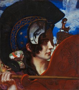 Kjempende amason av Franz von Stuck