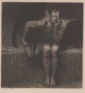 Lucifer, ca. 1890 (radering) av Franz von Stuck