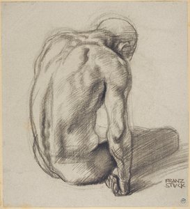Sittende mann av Franz von Stuck