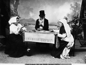 Offentlig skriver i Napoli, ca. 1890 (glassplate)